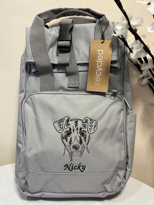 Rucksack bestickt -  Jack Russell
