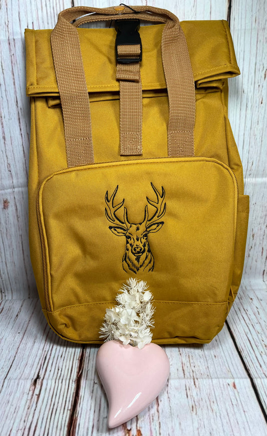Rucksack bestickt -  Hirsch