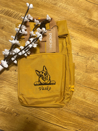 Rucksack bestickt - Schäferhund
