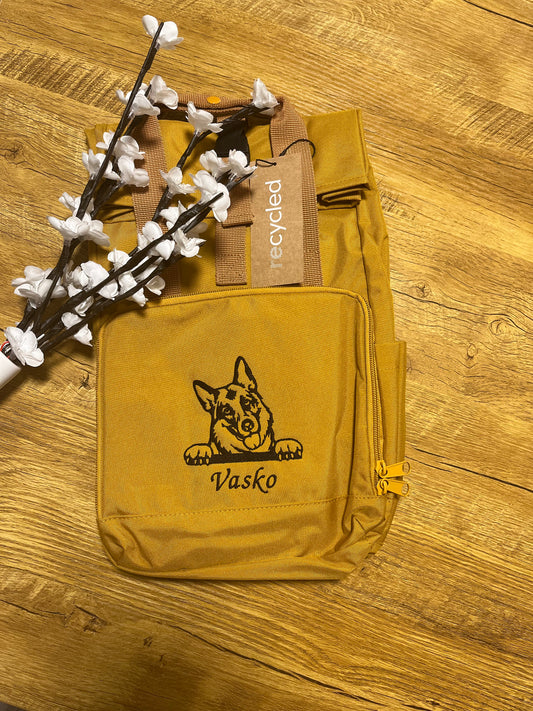 Rucksack bestickt - Schäferhund