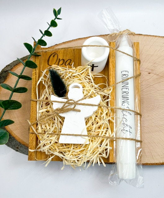 Trauerbox mit Gravur ( Mama,Papa,Oma,Opa) Trauergeschenk